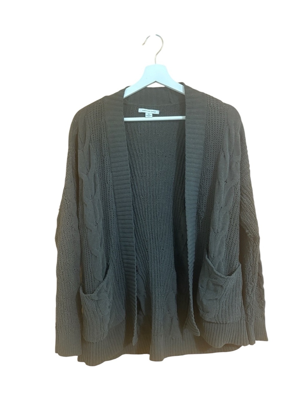 American Eagle XS/S Dark Grey Knitted Cardigan Sweater